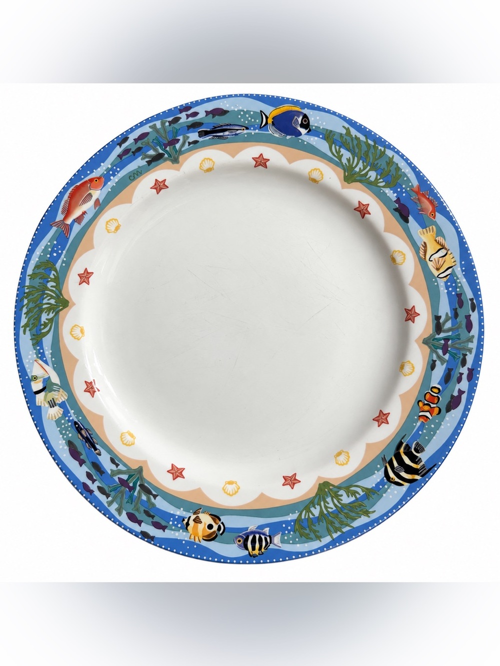 Sakura Coral Reef Claire Murray Tropical Fish Dinner Plate 11”